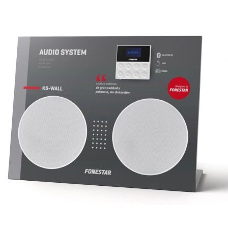 Fonestar KS-WALL Altavoces de Pared Bluetooth, 2 Altavoces, USB, FM, Auxiliar Fonestar KS-WALL Altavoces de Pared Bluetooth, 2 Altavoces, USB, FM, Auxiliar